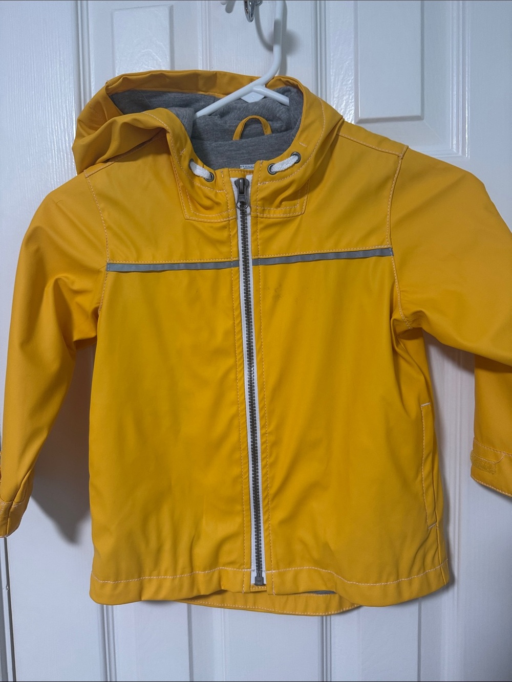 Old Navy Yellow Hooded Kids' Raincoat with Reflective Trim